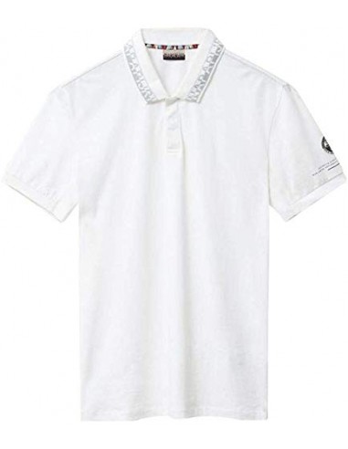 Napapijri Unisex Napapijri Herren Poloshirt Kurzarm Weiss (10) L T-Shirt