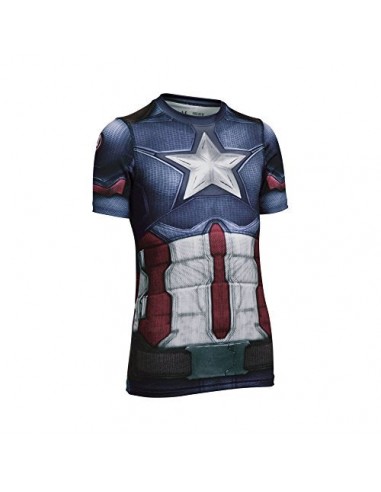 Under Armour Unisex Under Armour Kids Herren Anzug Captain America Short Sleeve (Big Kids), Blau, Gr