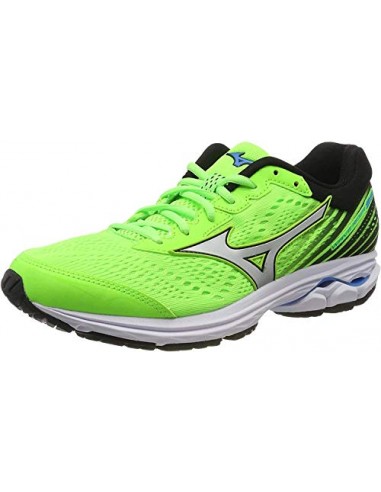 Mizuno Men's Shoe Wave Rider Greengecko/Silver/Brilliantblue