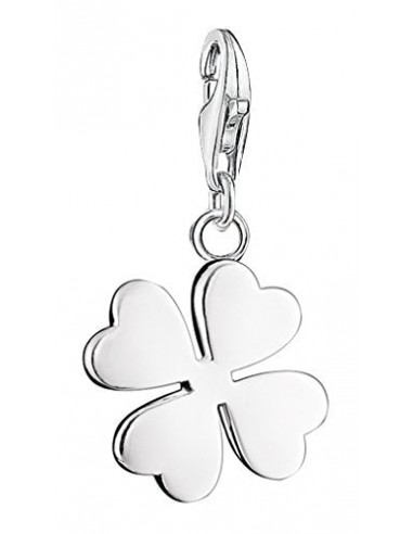 Thomas Sabo Damen Charm-Anhänger Kleeblatt Glücksbringer Charm Club 925 Sterling Silber 0884-001-12